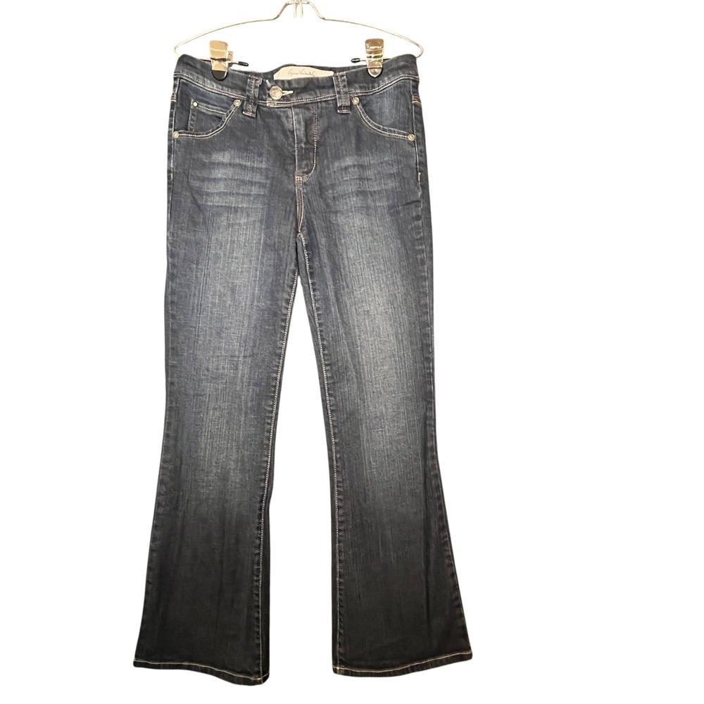 Gloria Vanderbilt Vintage Alana Dark Wash Flare Jeans Womens 8 Stretch Denim Y2K